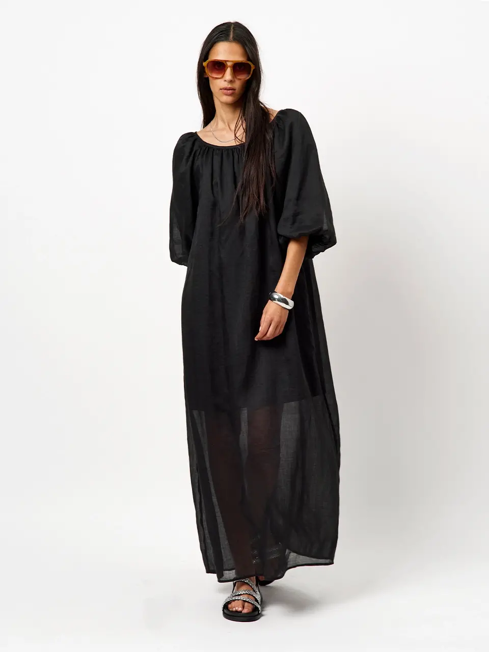 Dante 6 Ramie Maxi-jurk Zwart