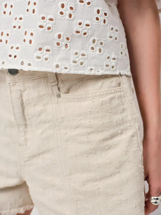 Dante 6 Raw Denim Short Creme
