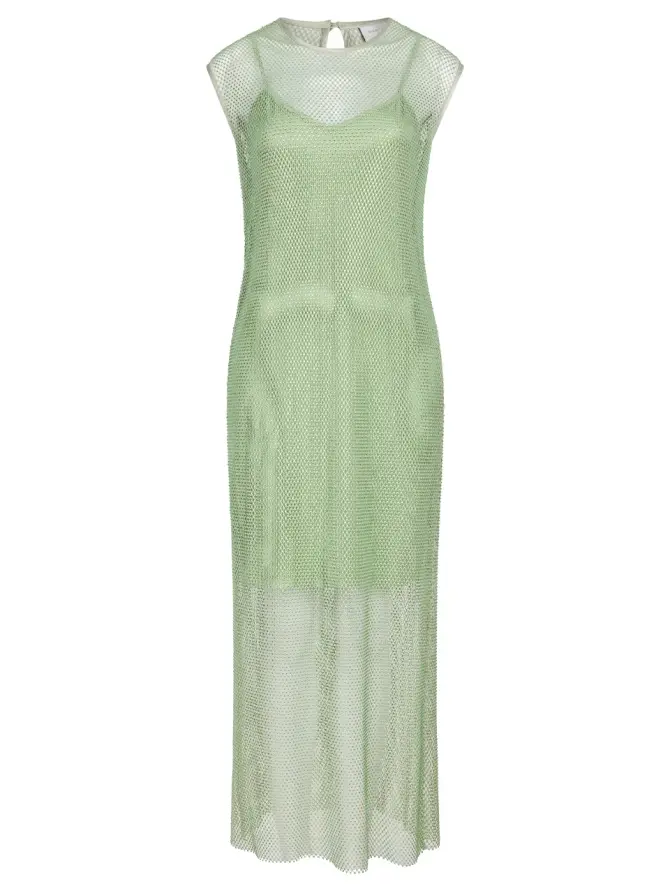dante 6 Rechte maxi-jurk Lichtgroen