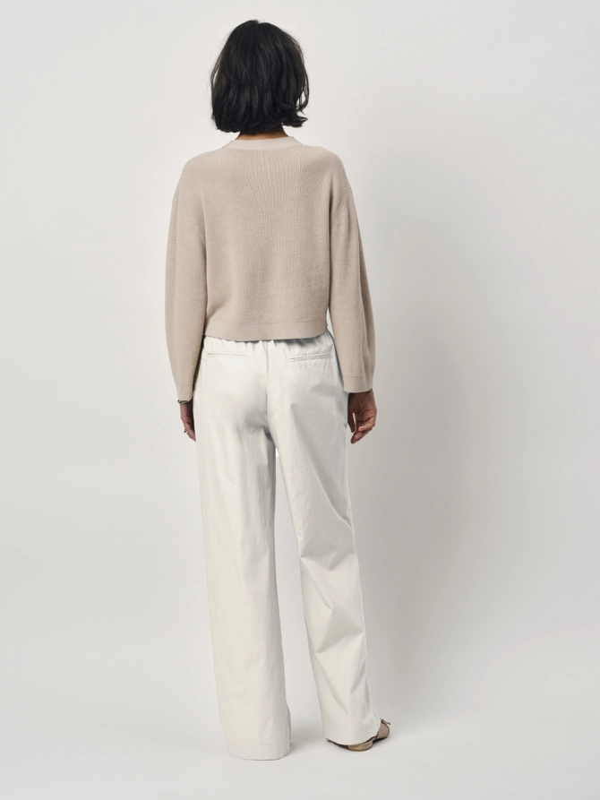 Dante 6 Rib Vest Met Cut-outs Beige