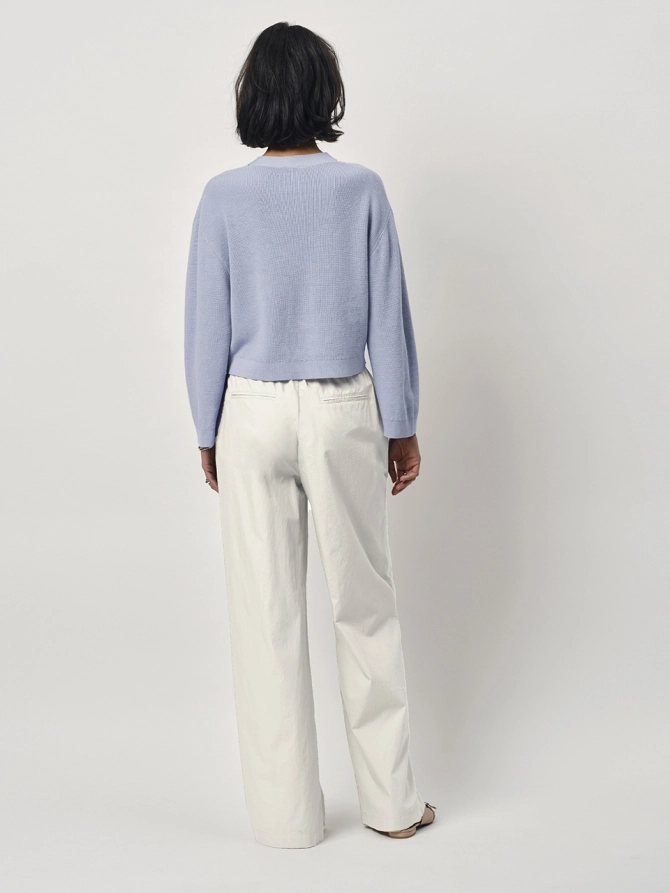 Dante 6 Rib Vest Met Cut-outs Lichtblauw