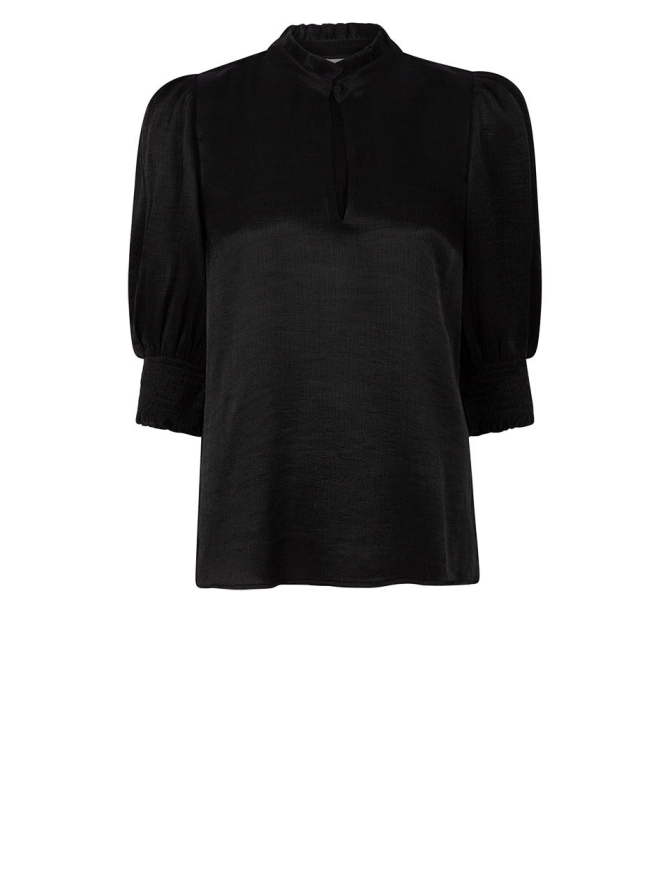dante 6 Ruffle top Zwart