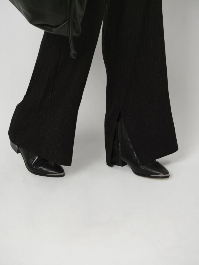 Dante 6 Ruimvallende Wijde Broek Zwart