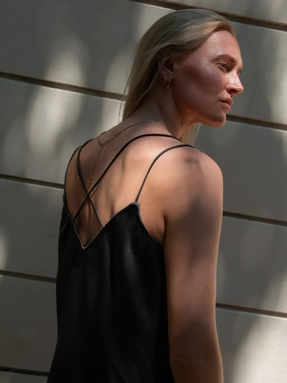 Dante 6 Satijn-look Singlet Top Donkergrijs