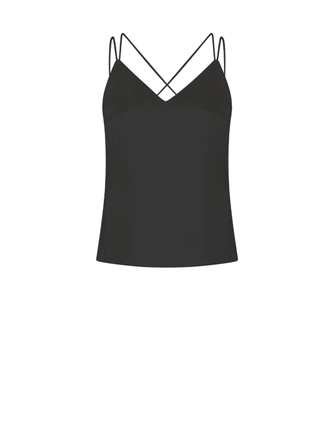 dante 6 Satijn-look singlet top Donkergrijs