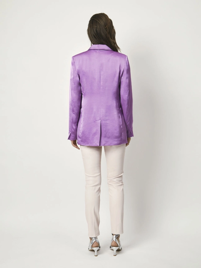 Dante 6 Satijnen Look Blazer Paars