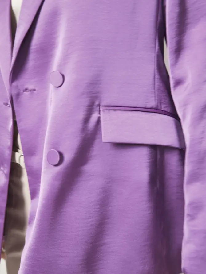 Dante 6 Satijnen Look Blazer Paars