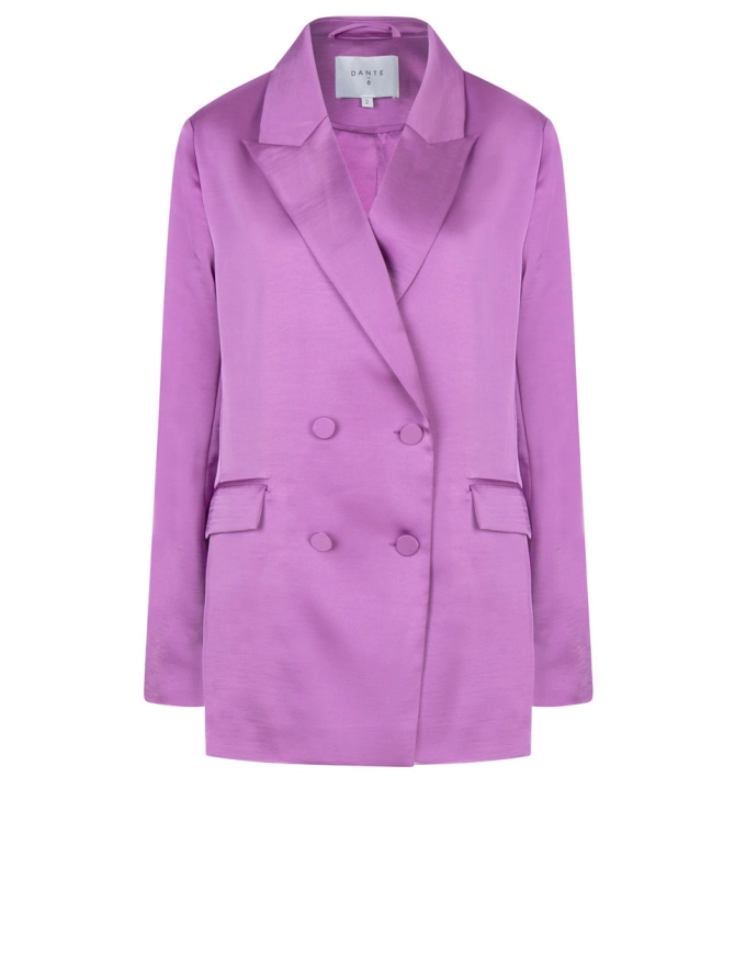 dante 6 Satijnen look blazer Paars