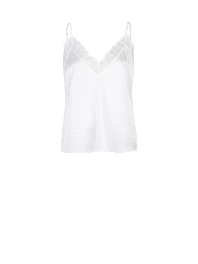 dante 6 Satijnen top met kant Creme