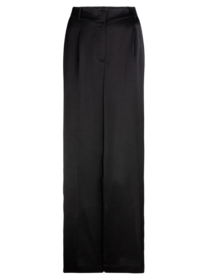 dante 6 Satijnen wide leg broek Zwart