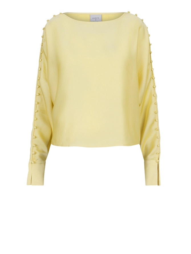 dante 6 Satin-look crop top Geel