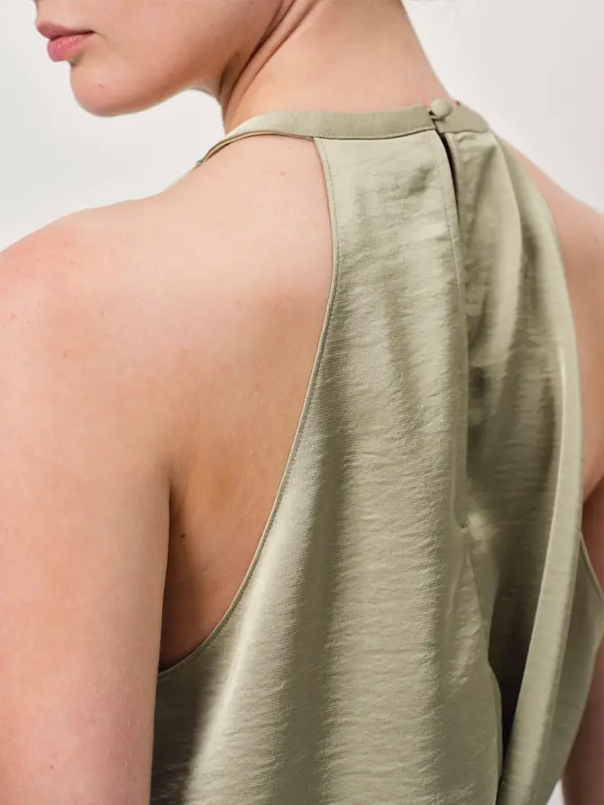 Dante 6 Satin-look Haltertop Groen