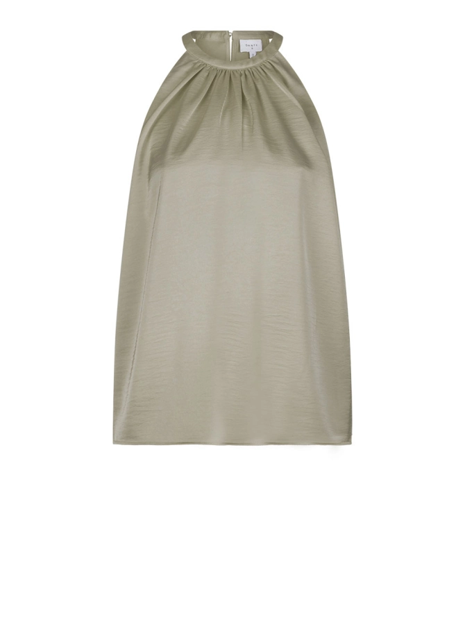 dante 6 Satin-look haltertop Groen