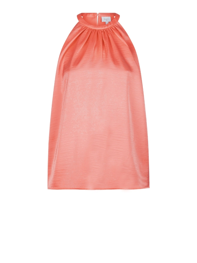 dante 6 Satin-look haltertop Radiant apricot
