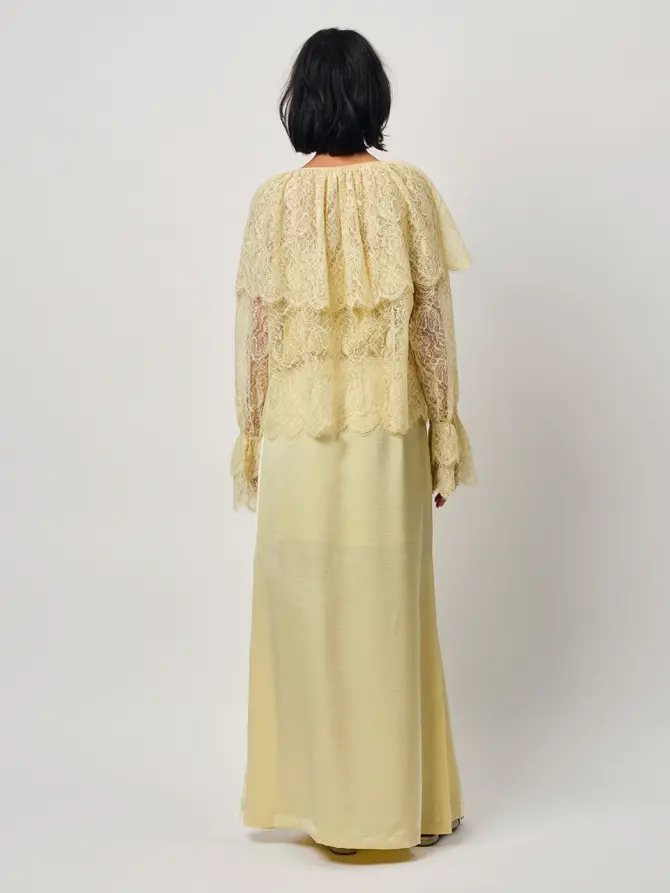 Dante 6 Satin-look Maxi-rok Geel