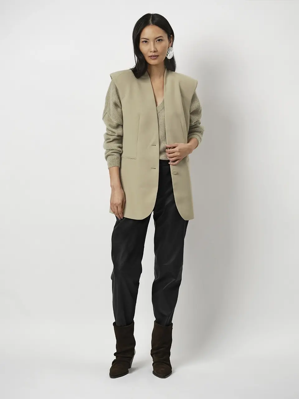 Dante 6 Single-breasted Gilet Lichtgroen