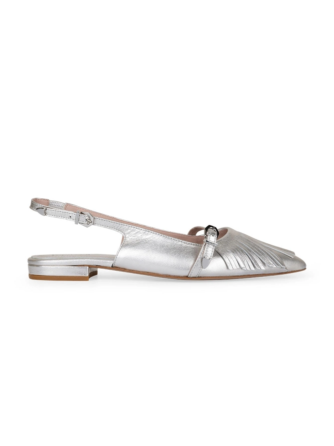dante 6 Slingbacks met franjes Sunset silver