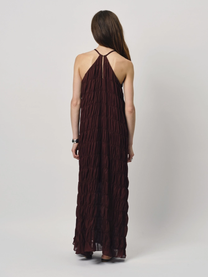 Dante 6 Smocked Maxi-jurk Cacao Brown