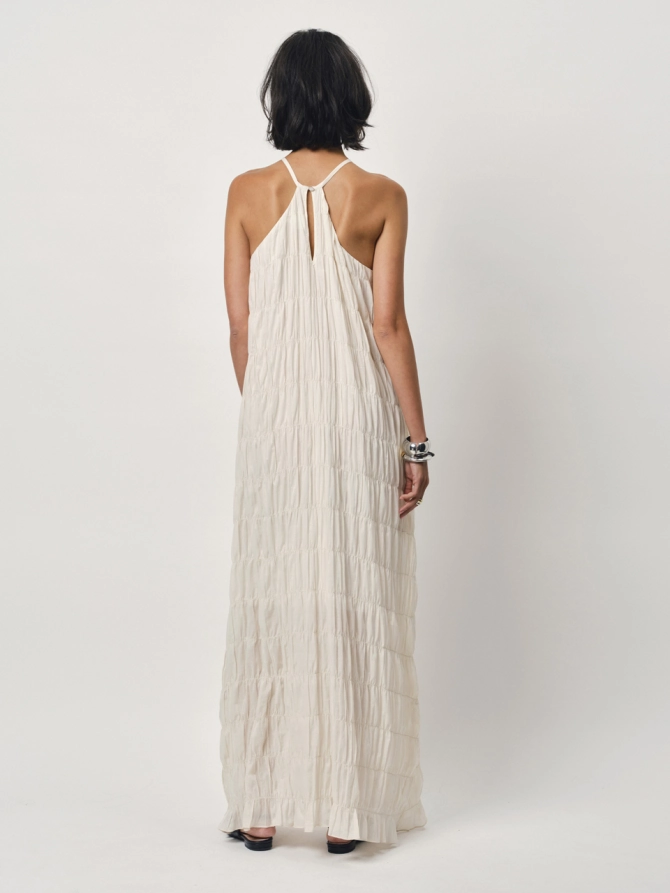 Dante 6 Smocked Maxi-jurk Creme