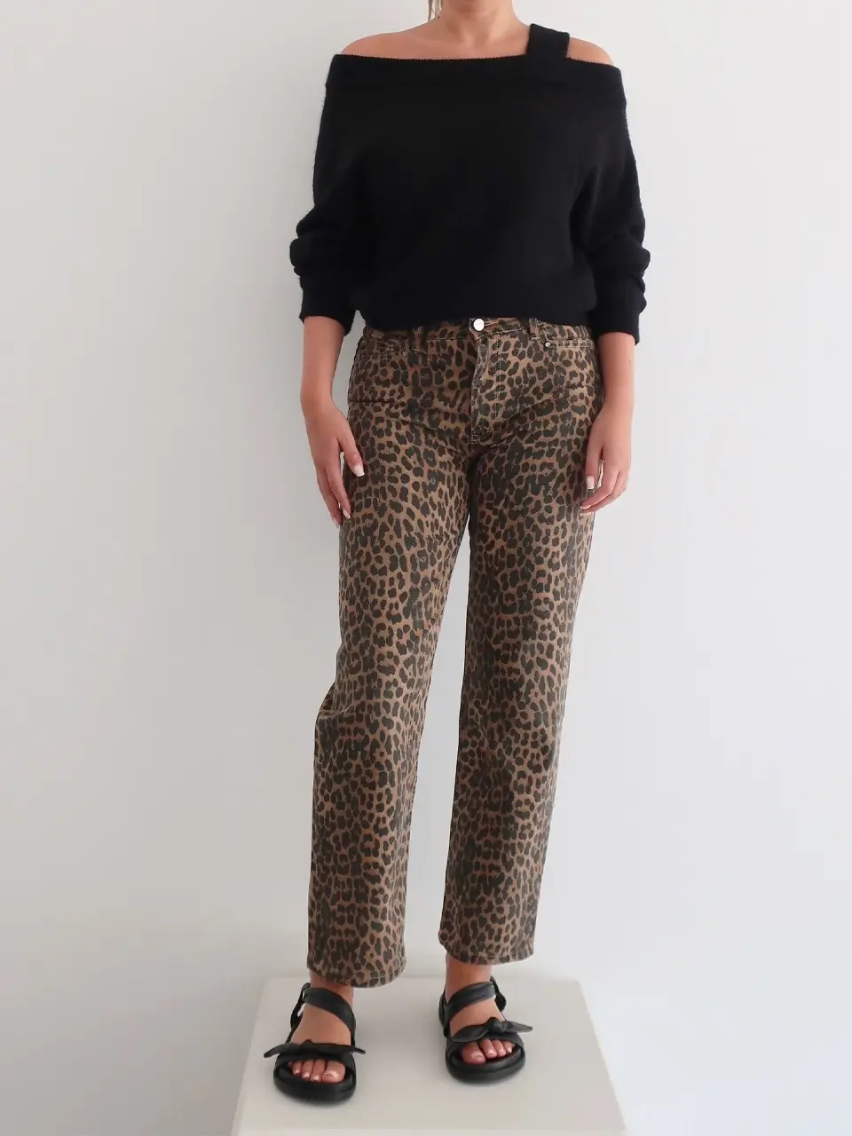 Dante 6 Straight Fit Leopard Jeans Multicolour