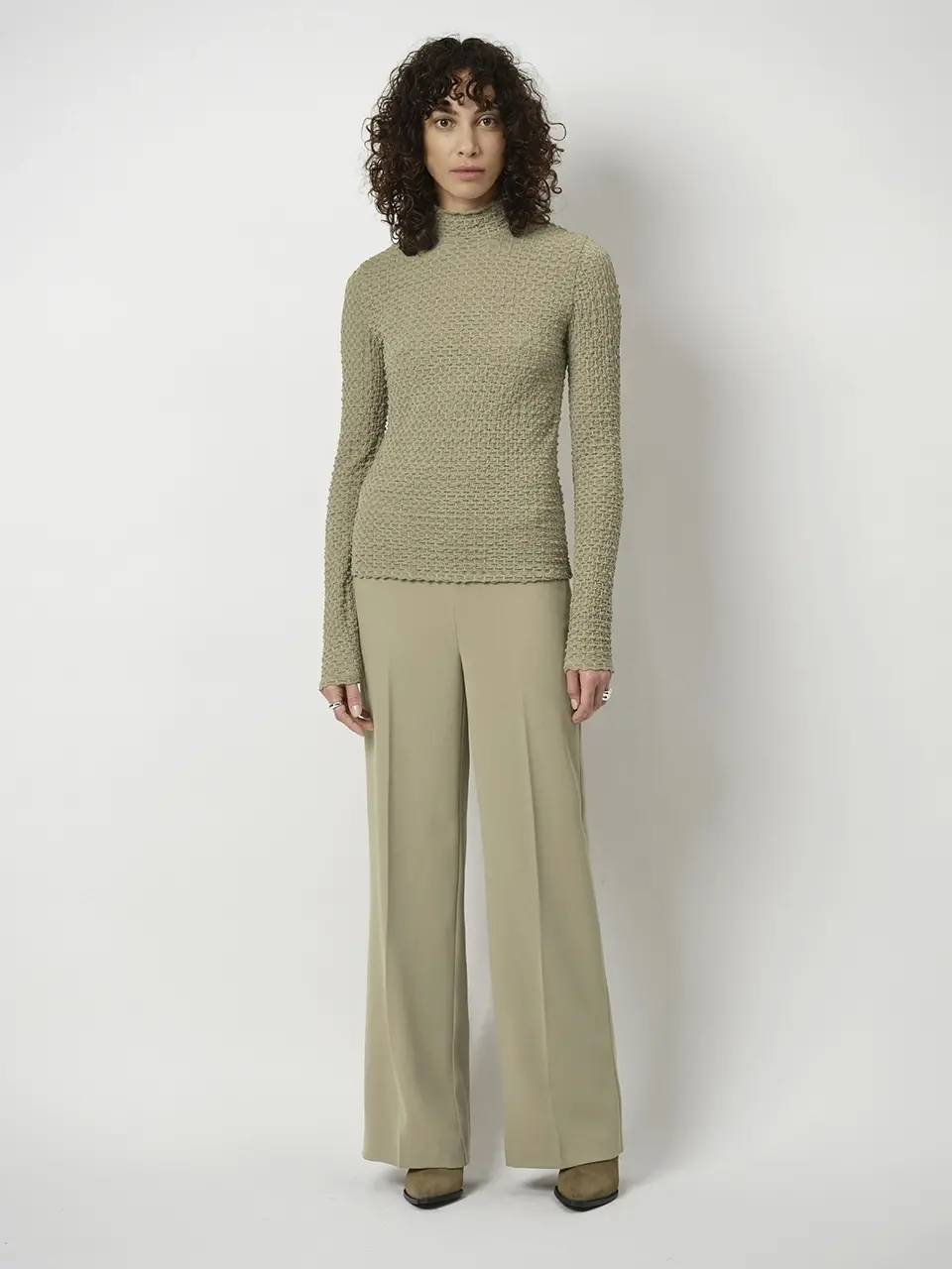 Dante 6 Stretch Jacquard Jersey Lichtgroen