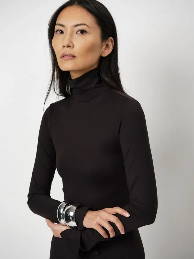 Dante 6 Stretch Jurk Met Hoge Hals Zwart