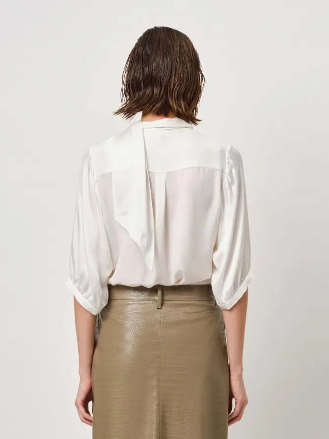 Dante 6 Stretchzijde Blouse Off-white