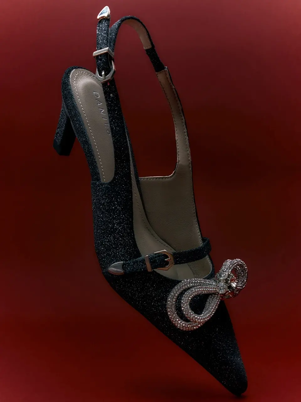 Dante 6 Suède Slingbacks Zwart