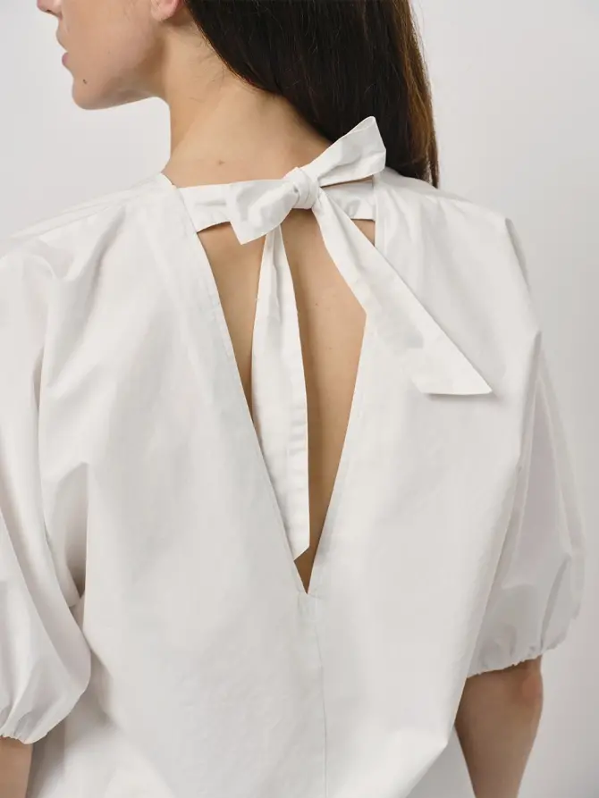 Dante 6 Top Met Ballon Mouw Wit