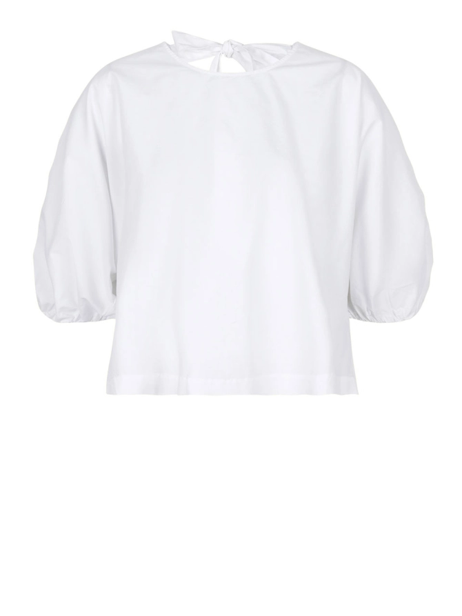 dante 6 Top met ballon mouw Wit