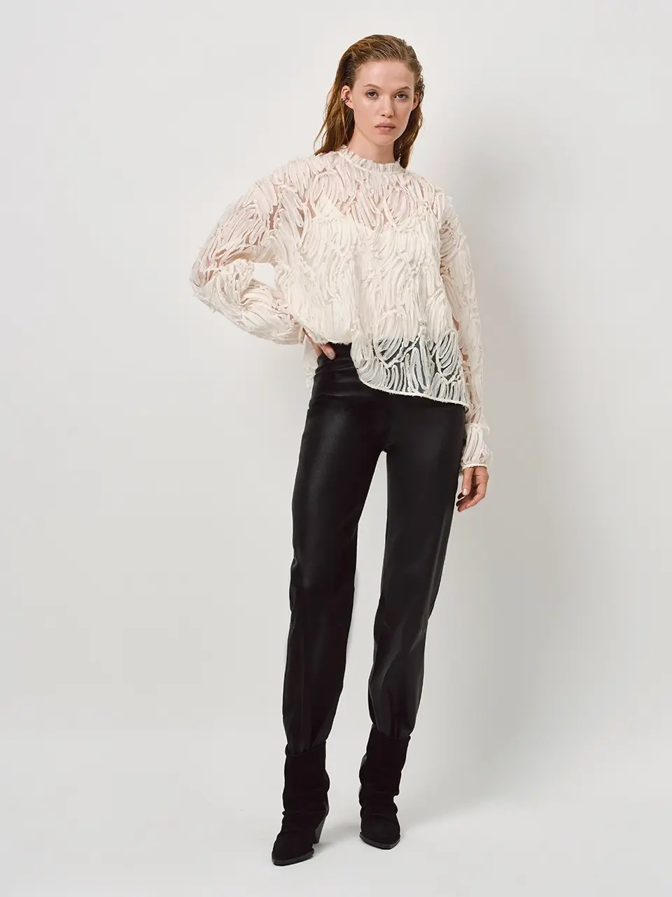 Dante 6 Top Met Strik-details Off-white