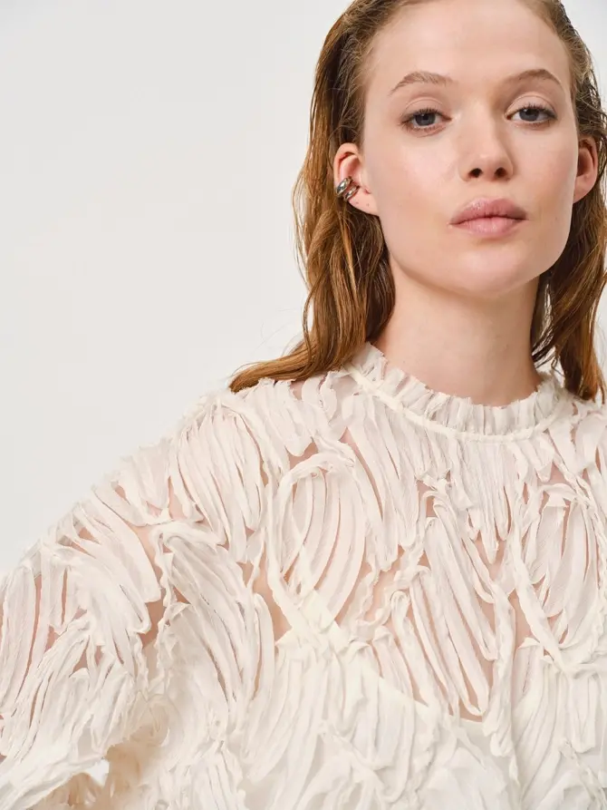 Dante 6 Top Met Strik-details Off-white