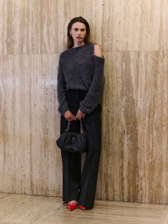 Dante 6 Trui Met Knoopdetails Donkergijs