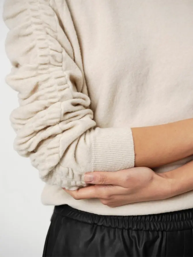 Dante 6 Trui Met Mouwdetails Creme