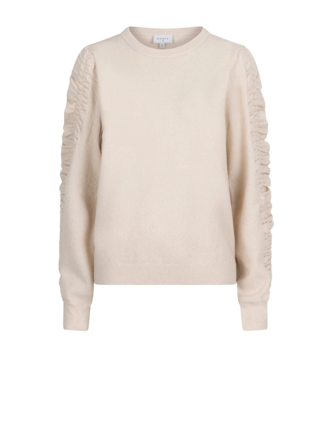 dante 6 Trui met mouwdetails Creme