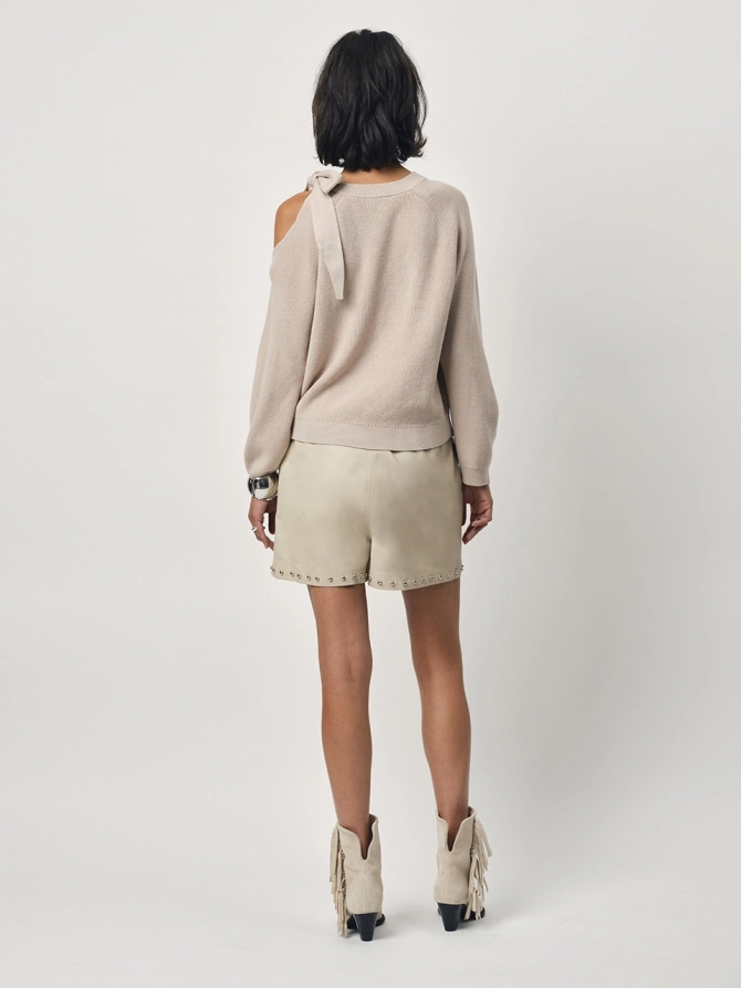 Dante 6 Trui Met Strikdetail Beige