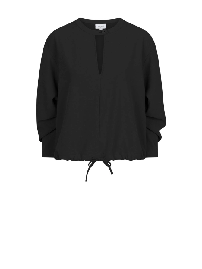 Dante 6 V-hals Top Met Koord Zwart