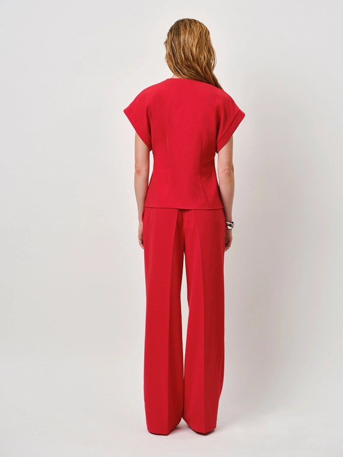 Dante 6 V-hals Top Rood