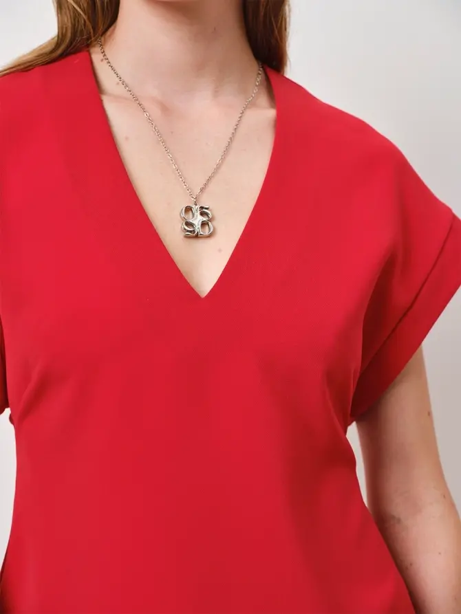 Dante 6 V-hals Top Rood