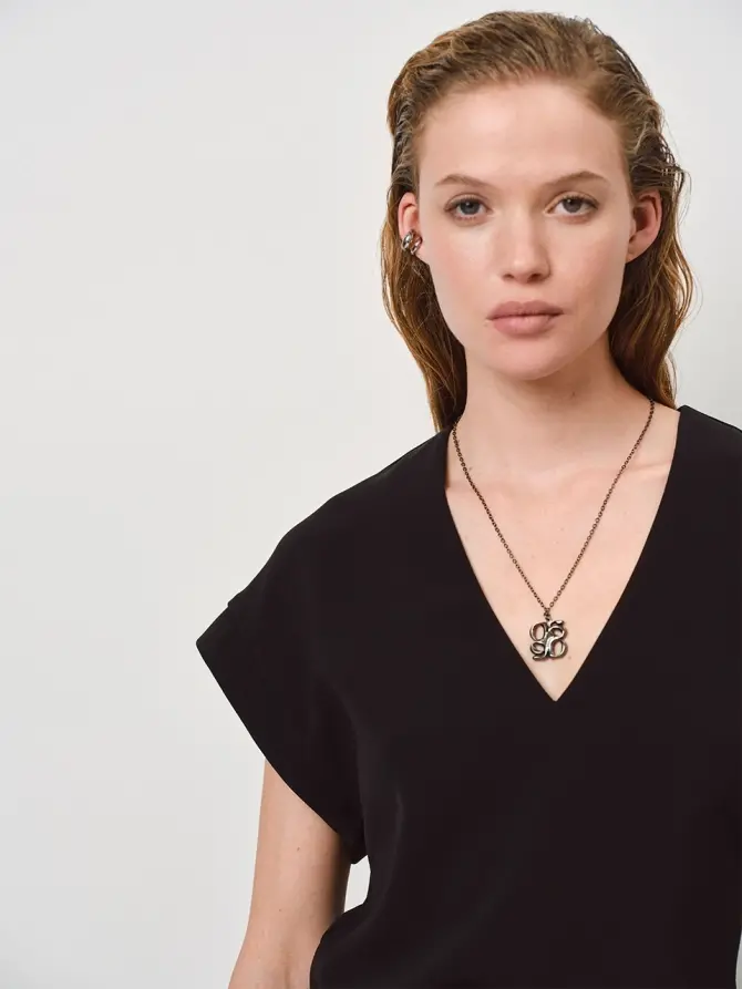 Dante 6 V-hals Top Zwart