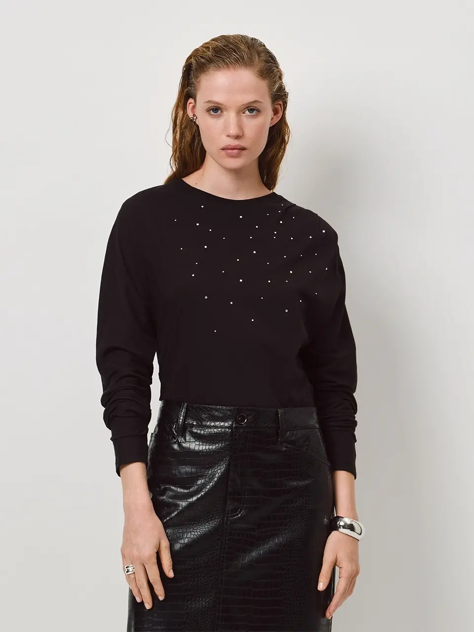 Dante 6 Versierde Longsleeve Zwart