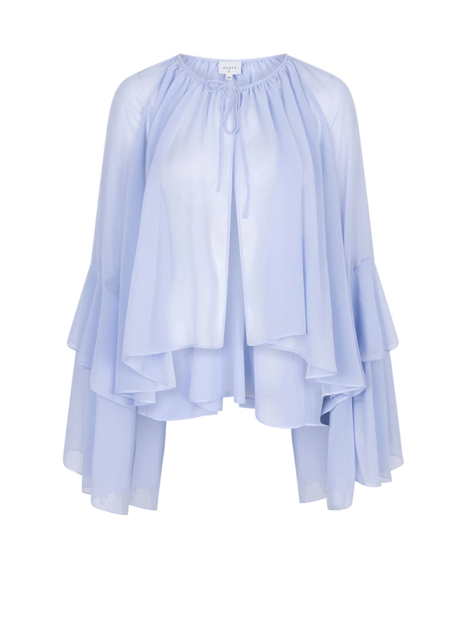 dante 6 Volant blouse Blauw