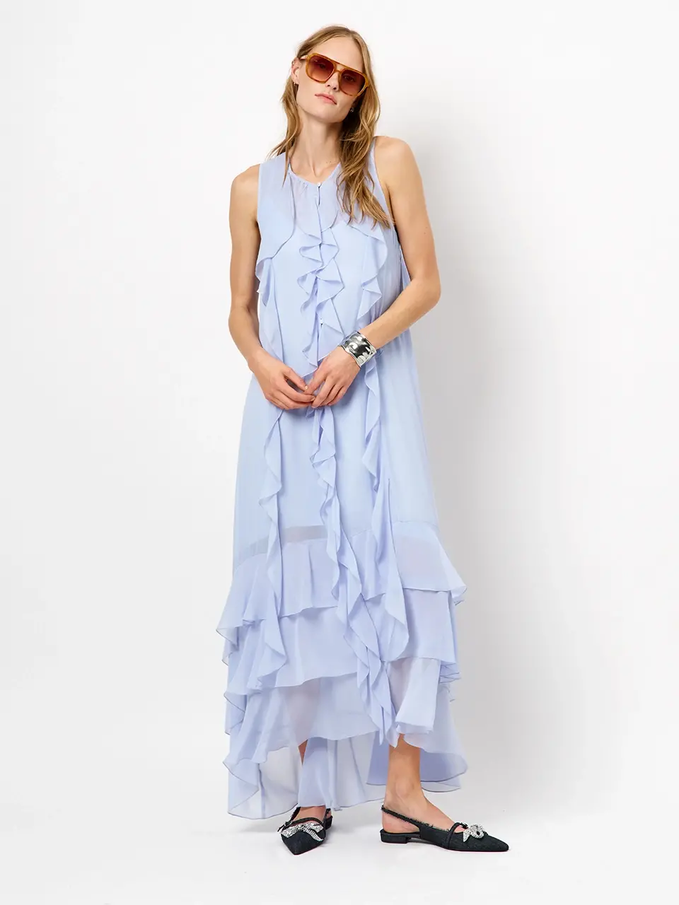 Dante 6 Volant Maxi-jurk Blauw