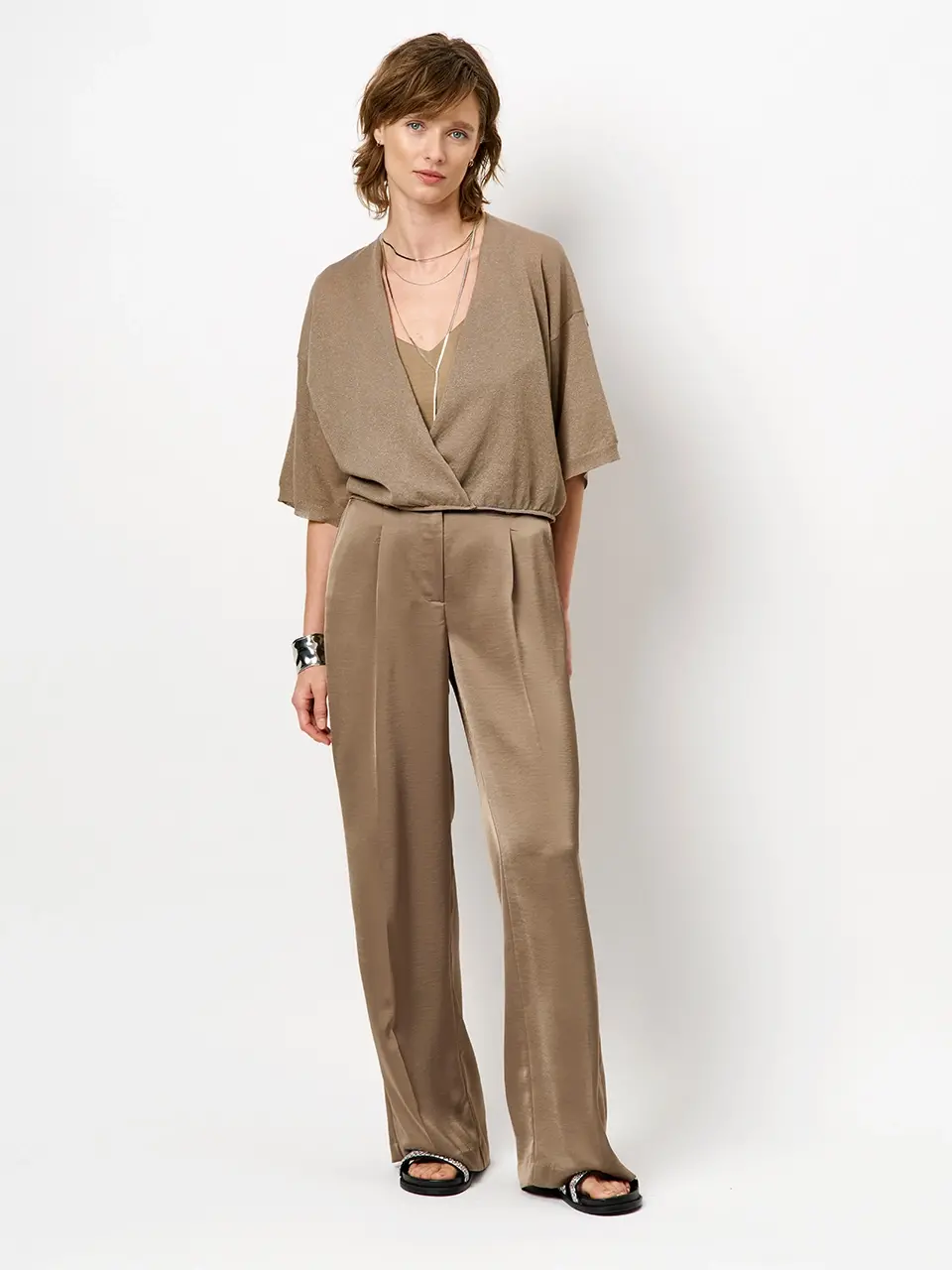 Dante 6 Wide Leg Broek Bruin