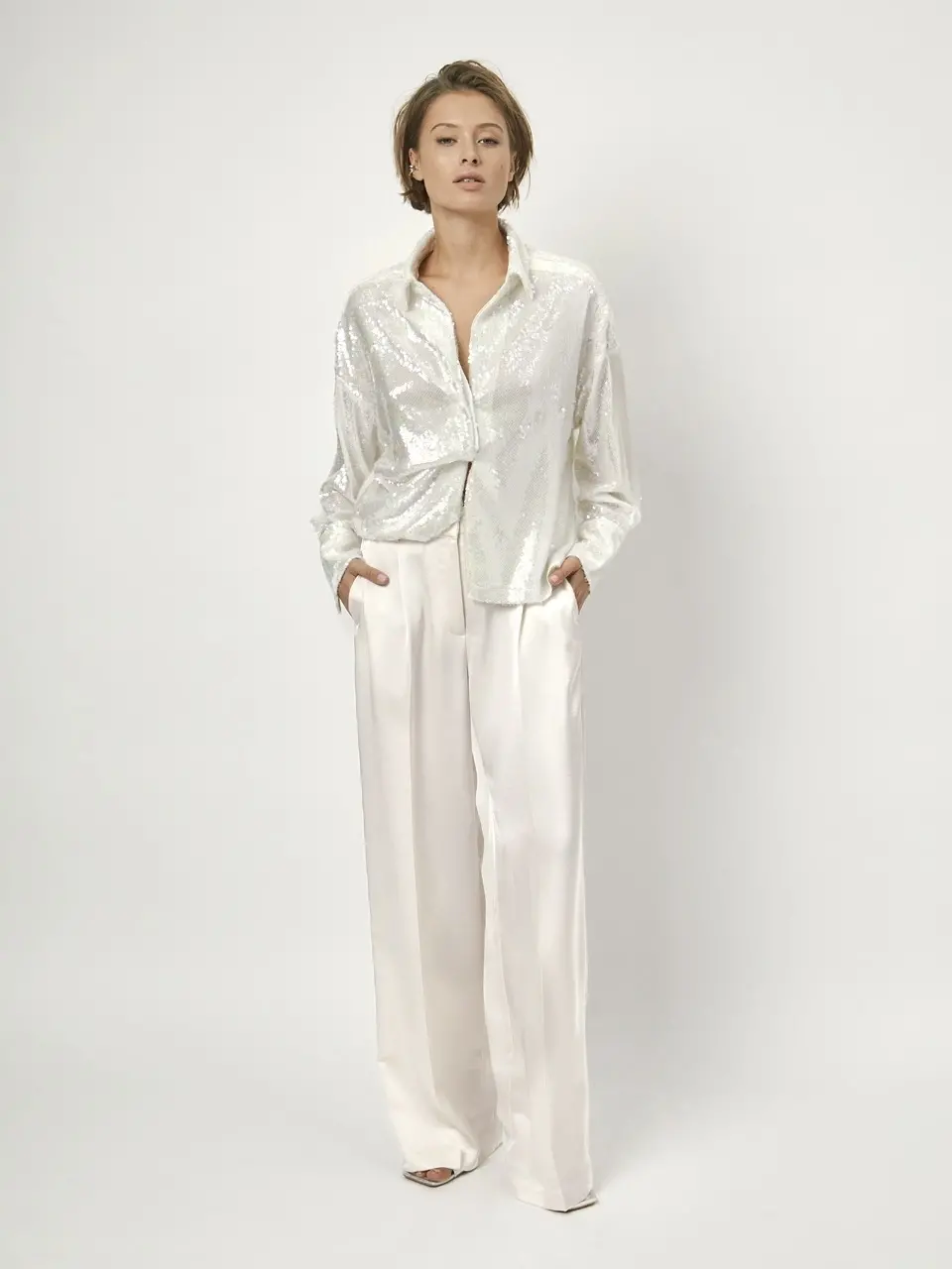 Dante 6 Wide Leg Broek Creme