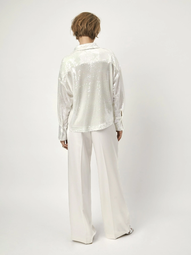 Dante 6 Wide Leg Broek Creme