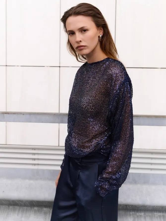 Dante 6 Wide Leg Broek Donkerblauw