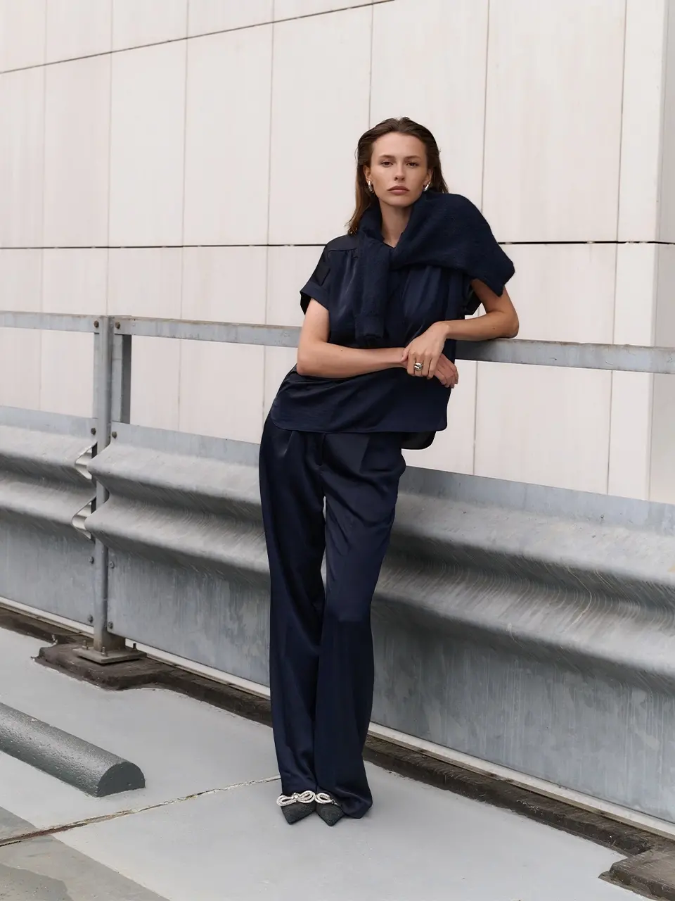 Dante 6 Wide Leg Broek Donkerblauw