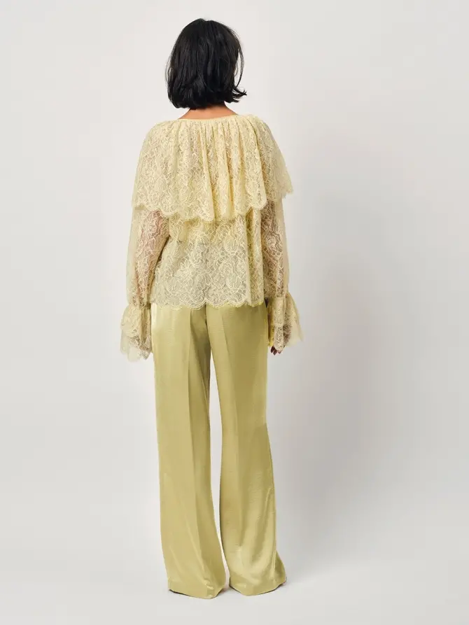 Dante 6 Wide Leg Broek Geel