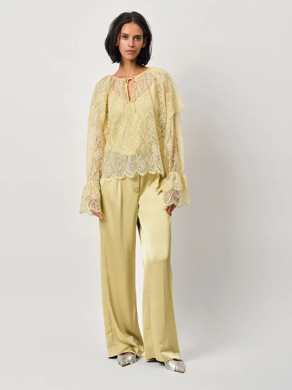 Dante 6 Wide Leg Broek Geel